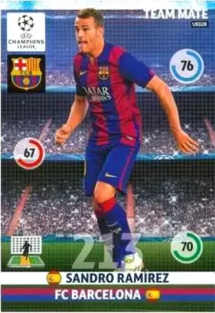 UEFA Champions League 2014-2015. Adrenalyn XL - Sandro Ramirez - FC Barcelona