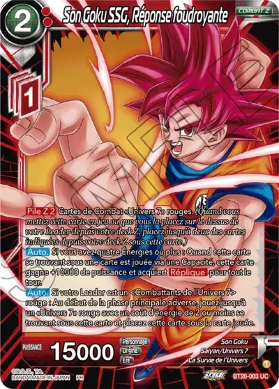 Power Absorbed [BT20] - Son Goku SSG, Réponse foudroyante