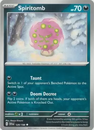 Spiritomb - carte Pokémon anglaise 129/198 Scarlet & Violet - SVIen