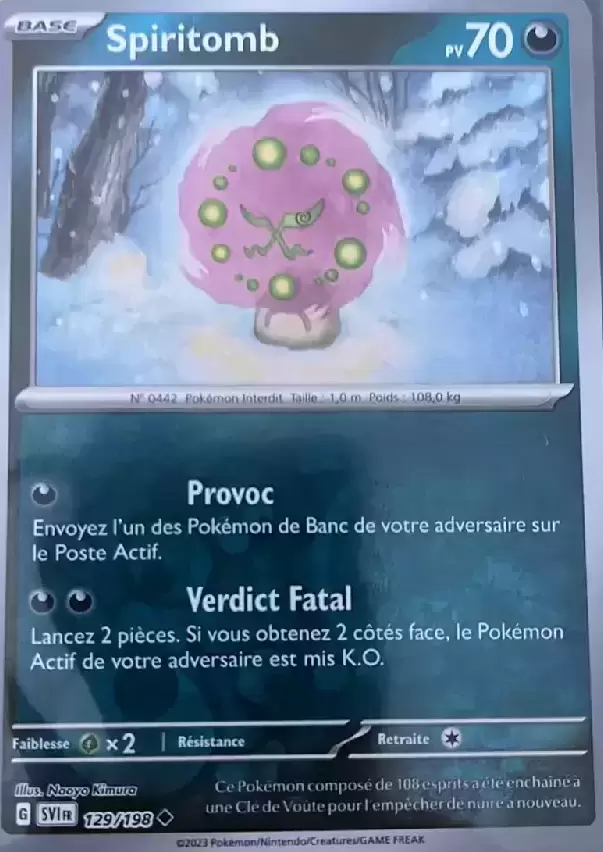 Spiritomb - carte Pokémon anglaise 129/198 Scarlet & Violet - SVIen