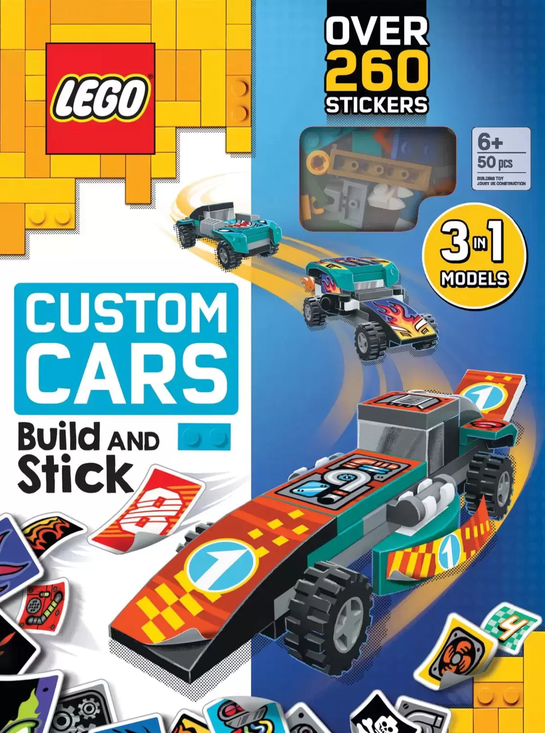 LEGO Books - Build and Stick: Custom Cars