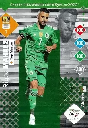 Riyad Mahrez - Algeria - Top Master - carte 001 Adrenalyn XL