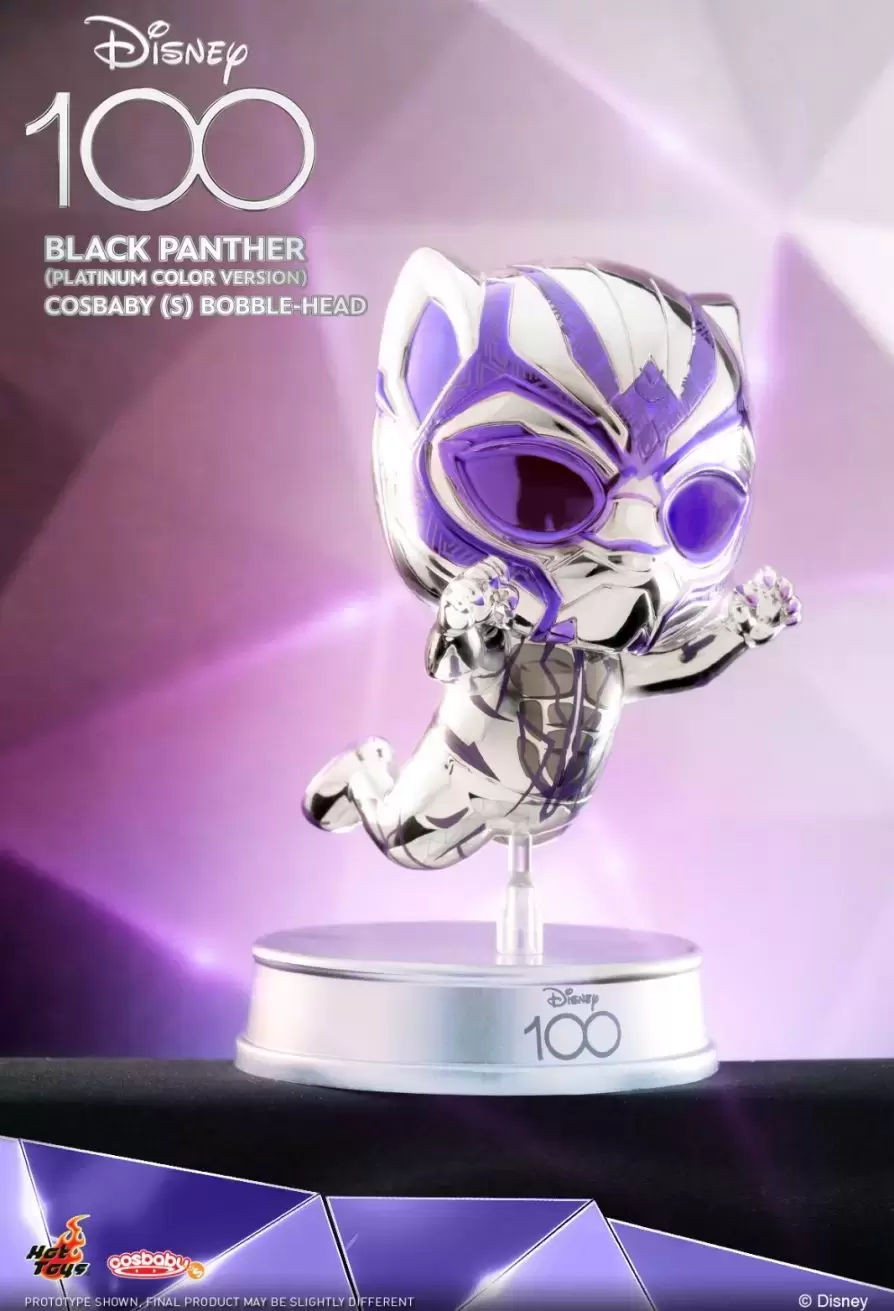 Cosbaby Figures - Disney 100 Marvel - Black Panther (Platinum Color Version)