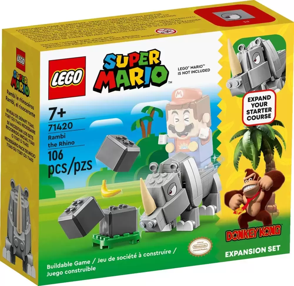 LEGO Super Mario - Ensemble d\'extension Rambi le rhinocéros