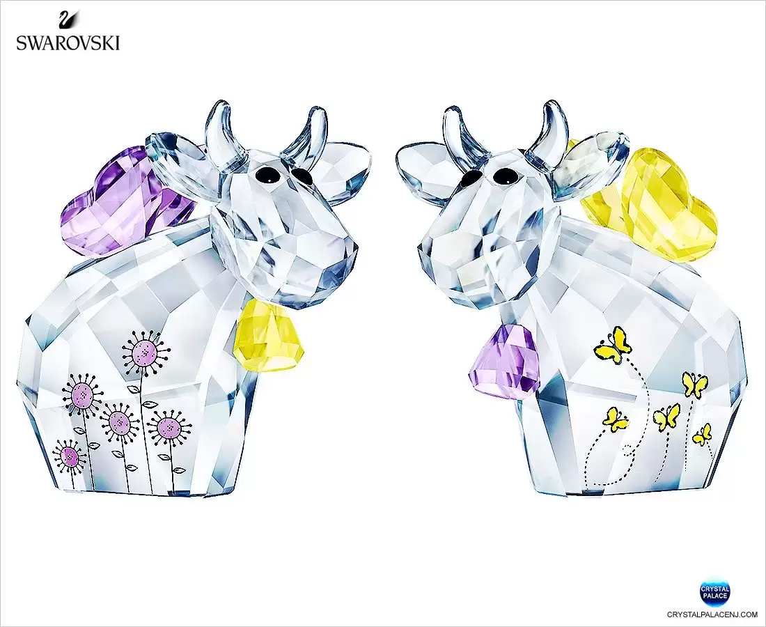 Swarovski Crystal Figures - Mos - Fairy Cow
