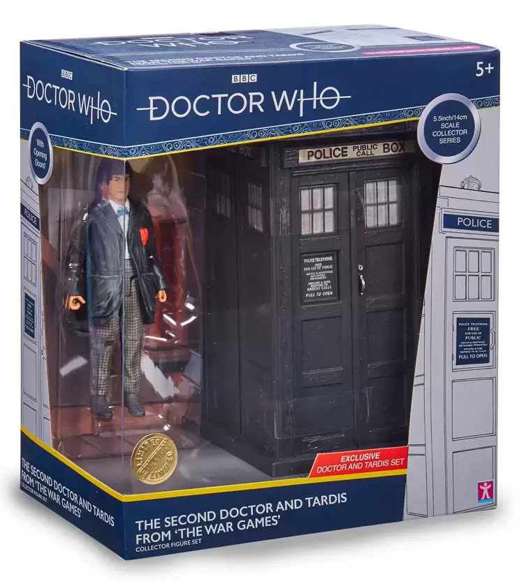 Action Figures - The Second Doctor and Tardis From The War Games