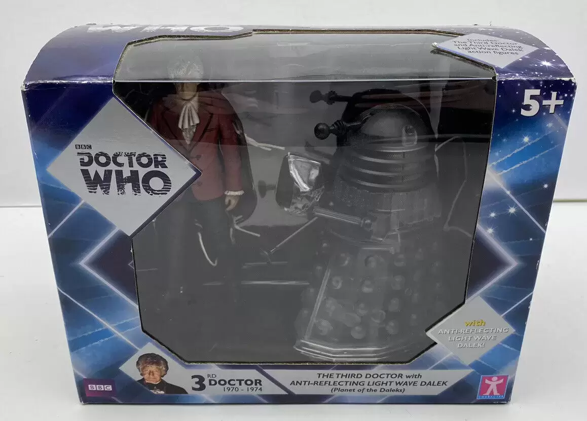 Action Figures - 3rd Doctor - Third Doctor with Anti-Reflecting Light Wave Dalek (Planet of the Daleks)