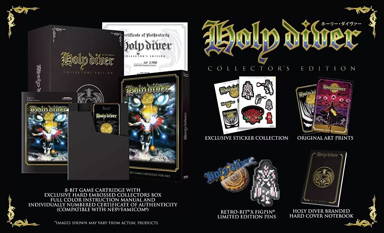 Jeux Nintendo NES - Holy Diver Noir - Edition Collector