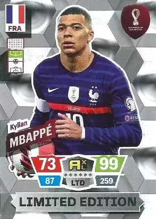 Kylian Mbappé - carte Adrenalyn XL Fifa World Cup Qatar 2022