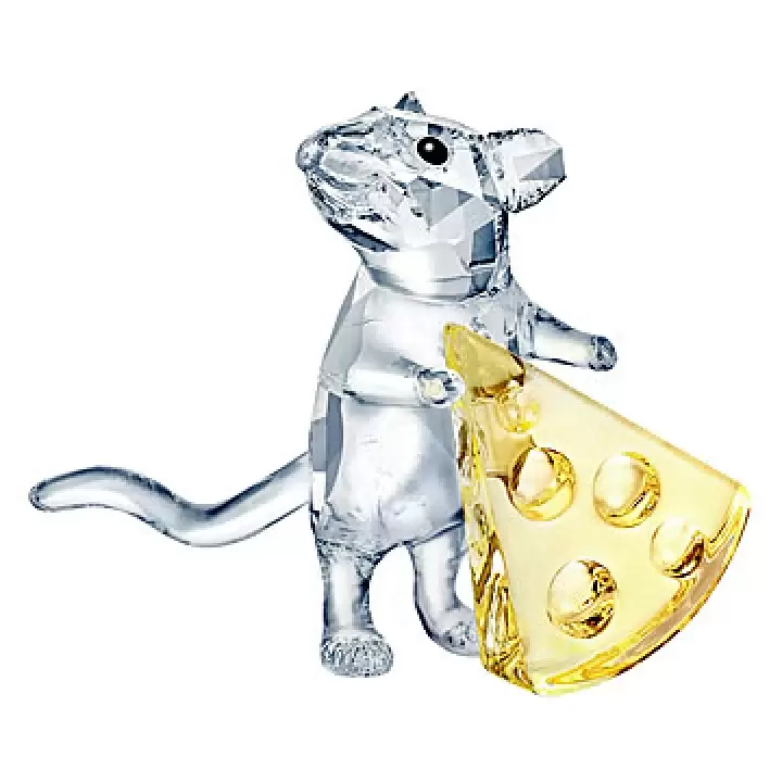 Swarovski Crystal Figures - Mouse with Cheese