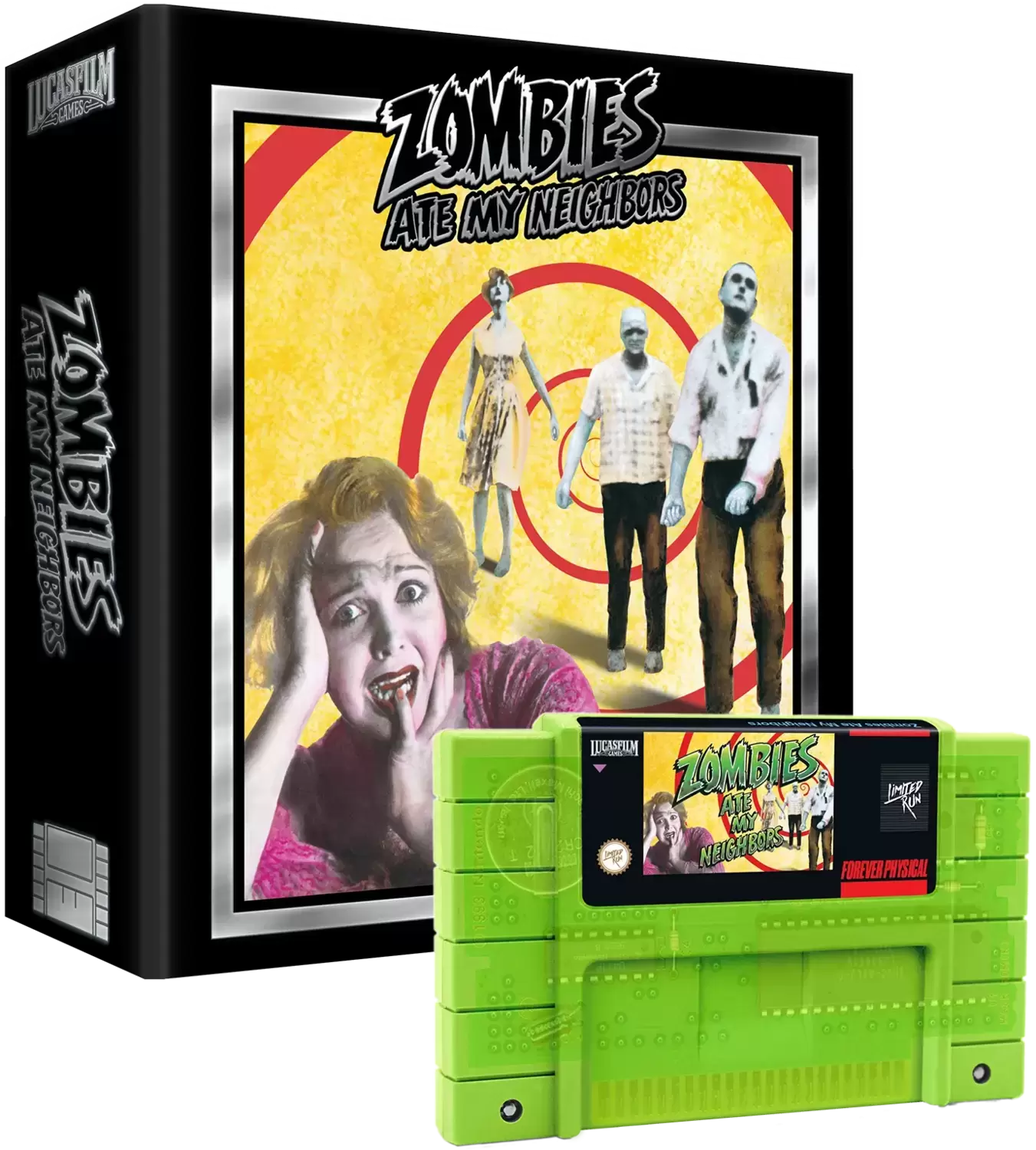 Jeux Super Nintendo - Zombies Ate My Neighbors Premium Edition - Transparent Green Edition