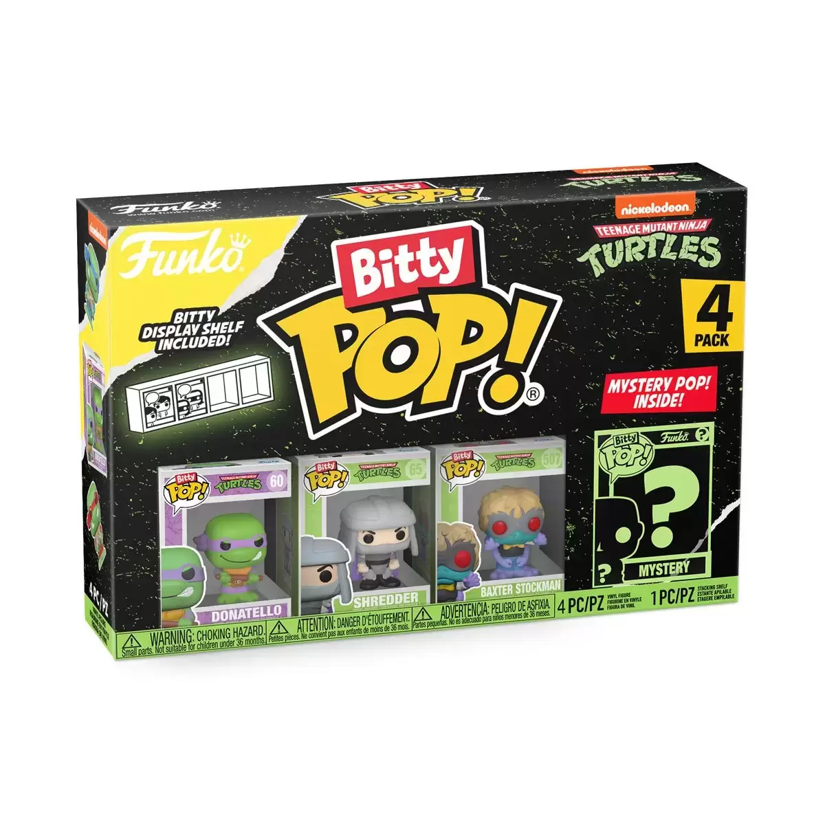 Bitty POP! - Teenage Mutant Ninja Turtles - Donatello, Shredder, Baxter Stockman & Mystery