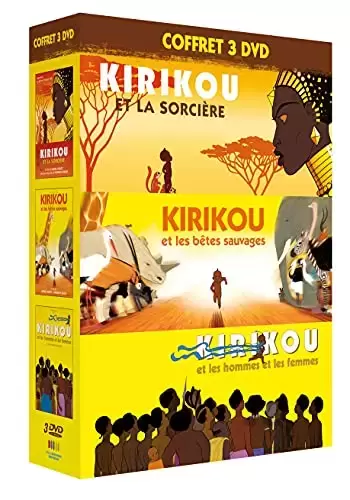 Film d\'Animation - Kirikou et la sorcière + Kirikou et les bêtes Sauvages + Kirikou et Les Hommes et Les Femmes