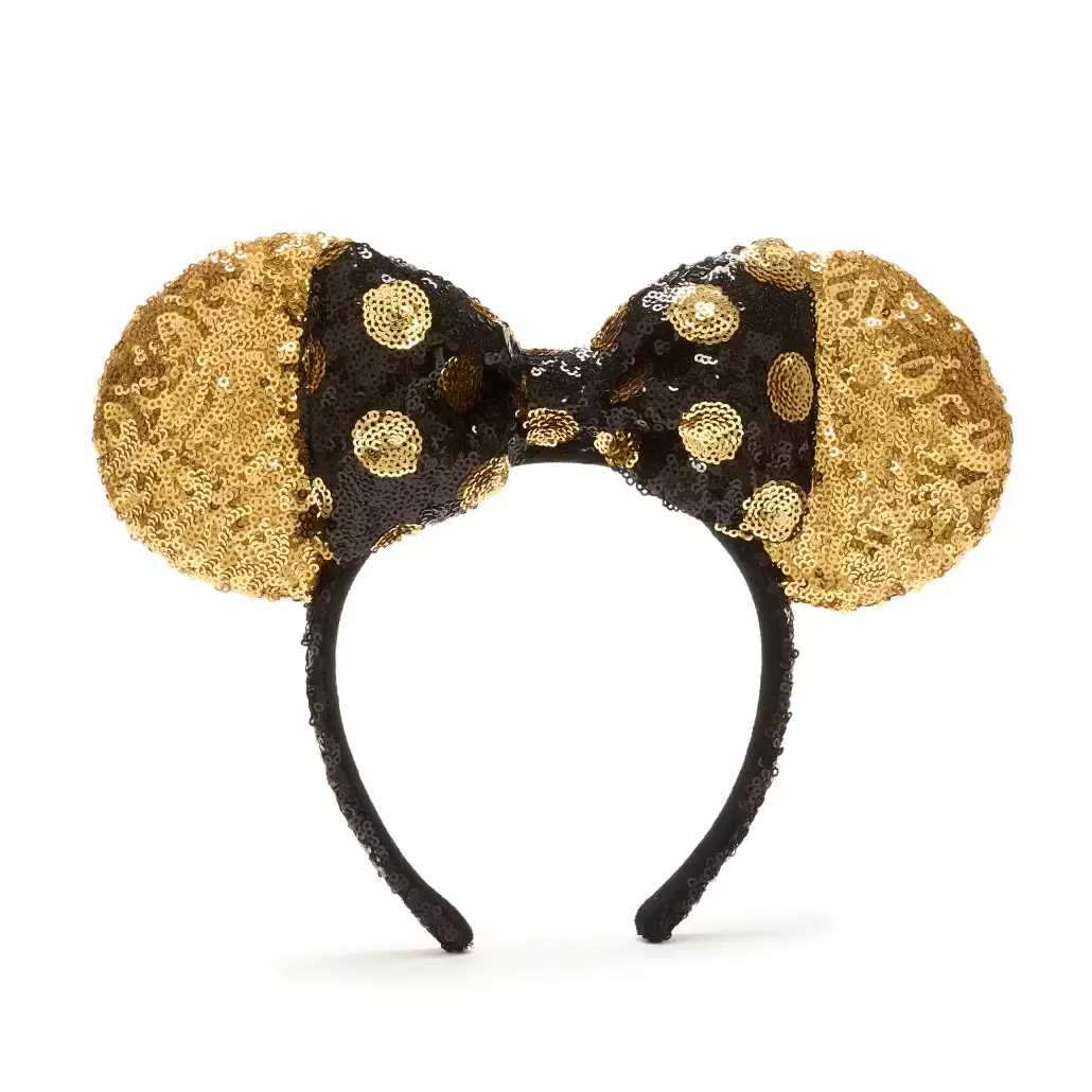 Headbands Ears Disney - Minnie with black and gold sequins