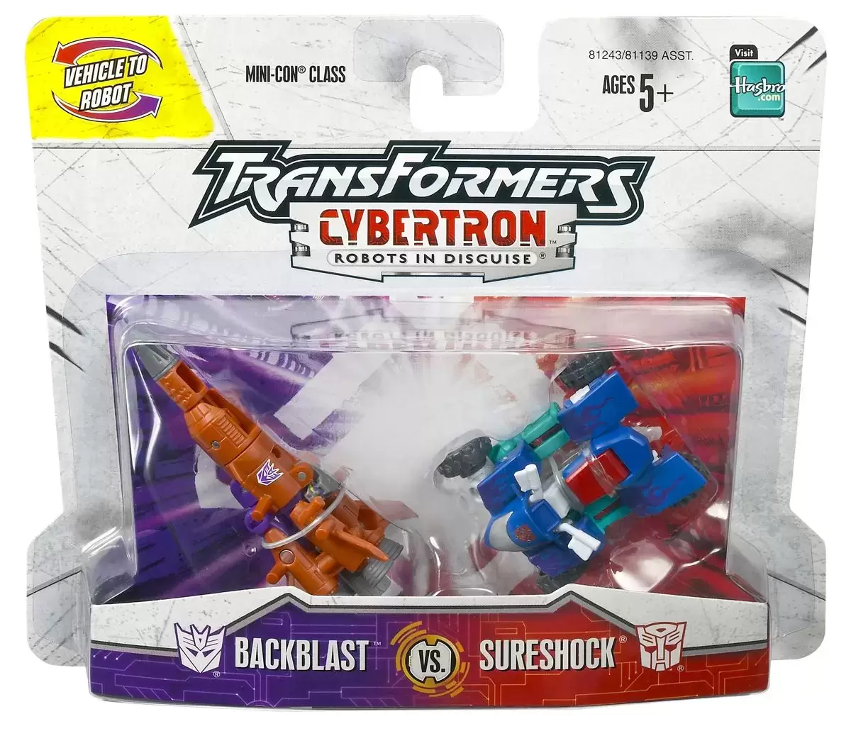 Transformers Cybertron Robots in Disguise - Backblast vs Sureshock