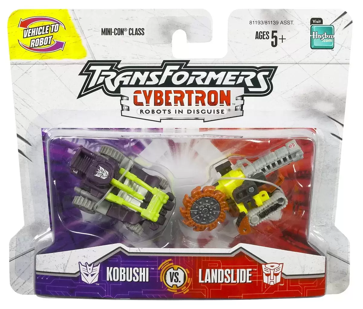 Transformers Cybertron Robots in Disguise - Kobushi vs Landslide