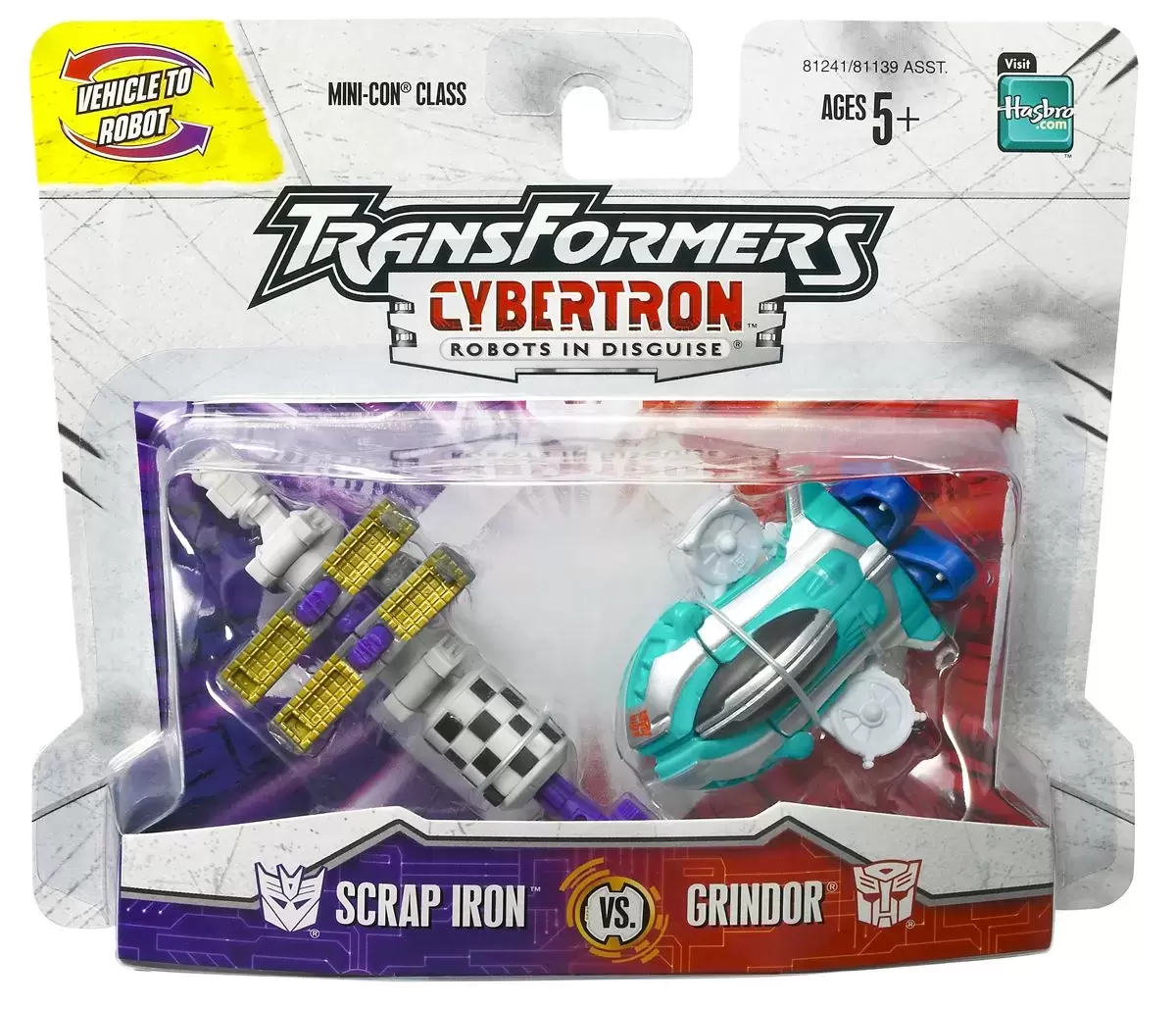 Transformers Cybertron Robots in Disguise - Scrap Iron vs Grindor