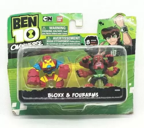 Ben 10 Omniverse - Bloxx and Four Arms Mini Figures 2-Pack