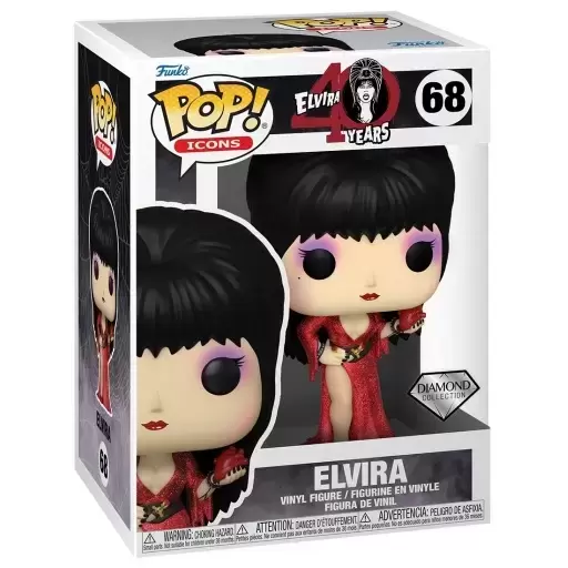 POP! Icons - Elvira Mistress Of The Dark - Elvira In Red Dress Diamond Collection