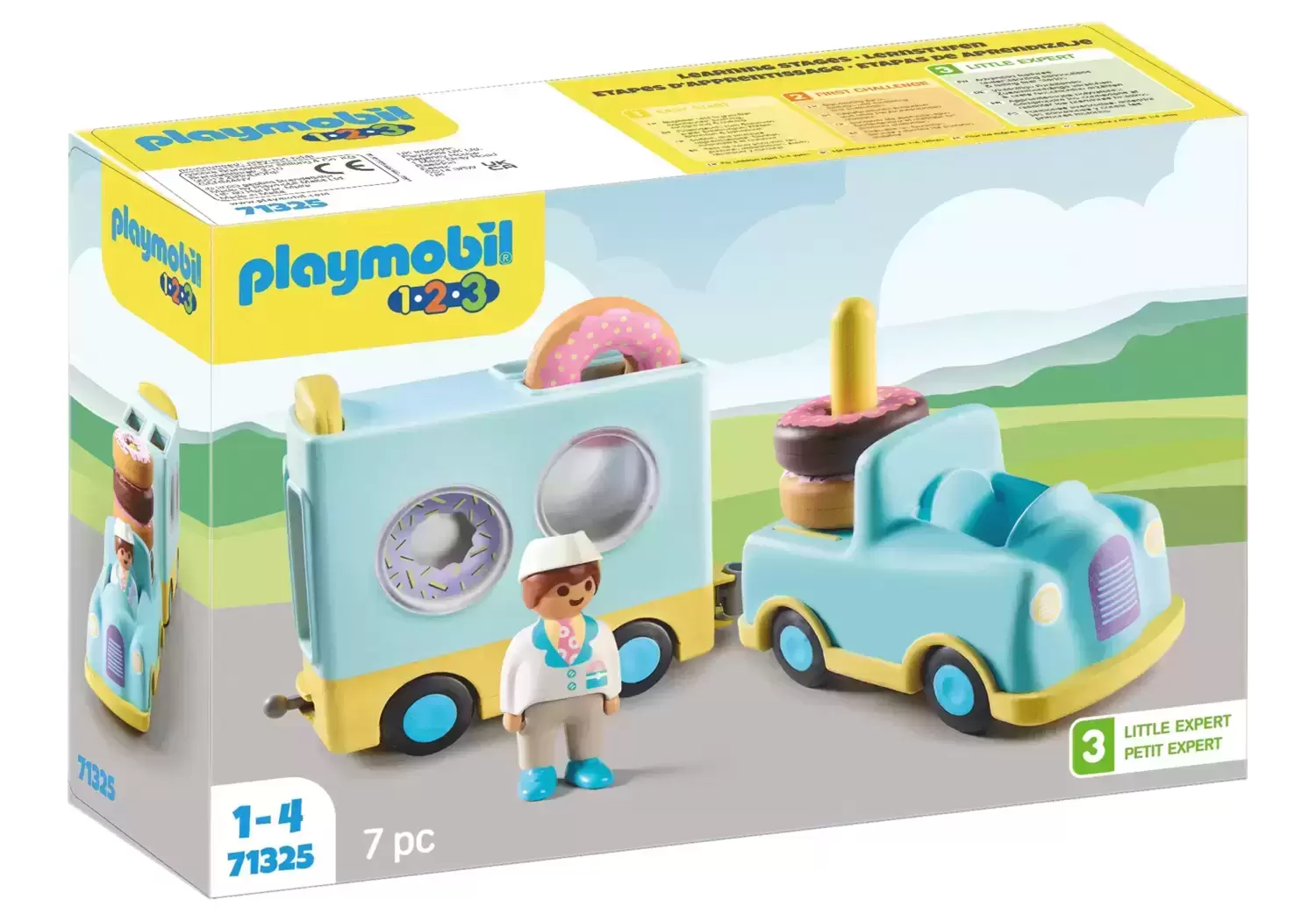 Playmobil 1.2.3 - 1.2.3: Doughnut Truck with Stacking and Sorting Feature