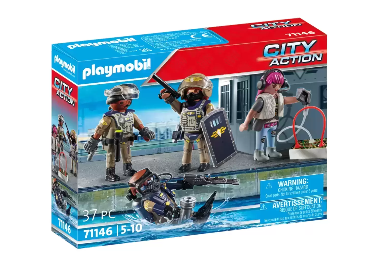 Playmobil Policier - Equipe des forces spéciales avec bandit