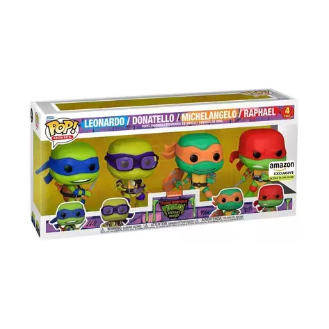 POP! Movies - Teenage Mutant Ninja Turtles Mutant Mayhem - Leonardo, Donatello, Michelangelo & Raphael GITD 4 Pack