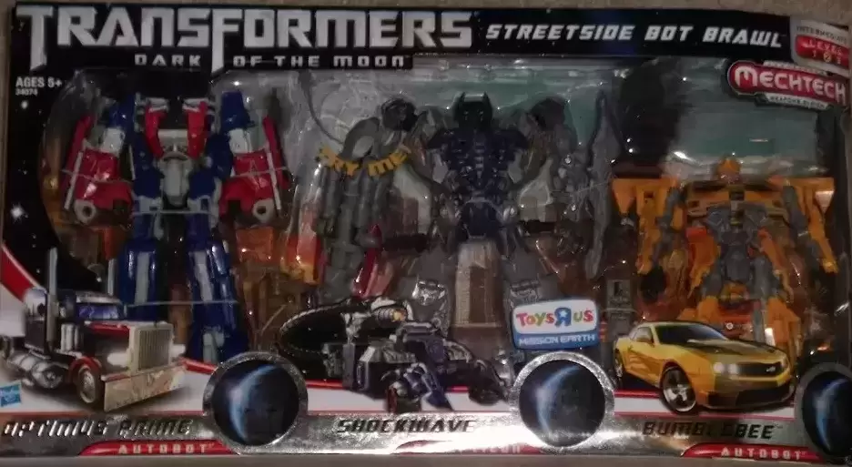 Transformers Dark of the Moon - Streetside Bot Brawl - Optimus Prime, Shockwave & Bumblebee
