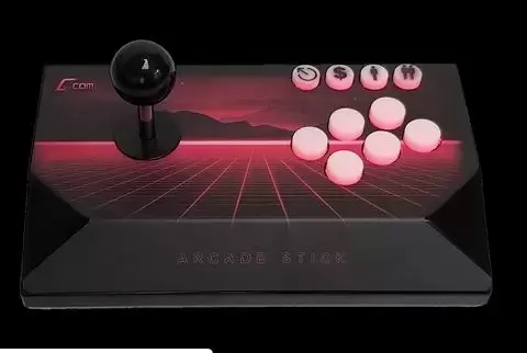 Arcade Stick - GCOM -The Ultimate Arcade Fight Stick (Red / Sanwa JLF 8 Way)