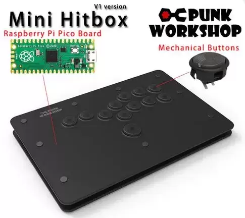 Arcade Stick - PunkWorkshop Fighting Stick Controller Mini HitBox Tokido