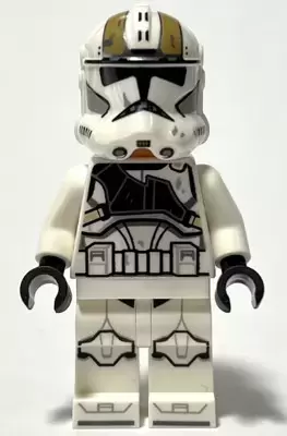 LEGO Star Wars Minifigs - Clone Trooper Gunner (Phase 2) - Dirt Stains, Nougat Head, Helmet with Holes