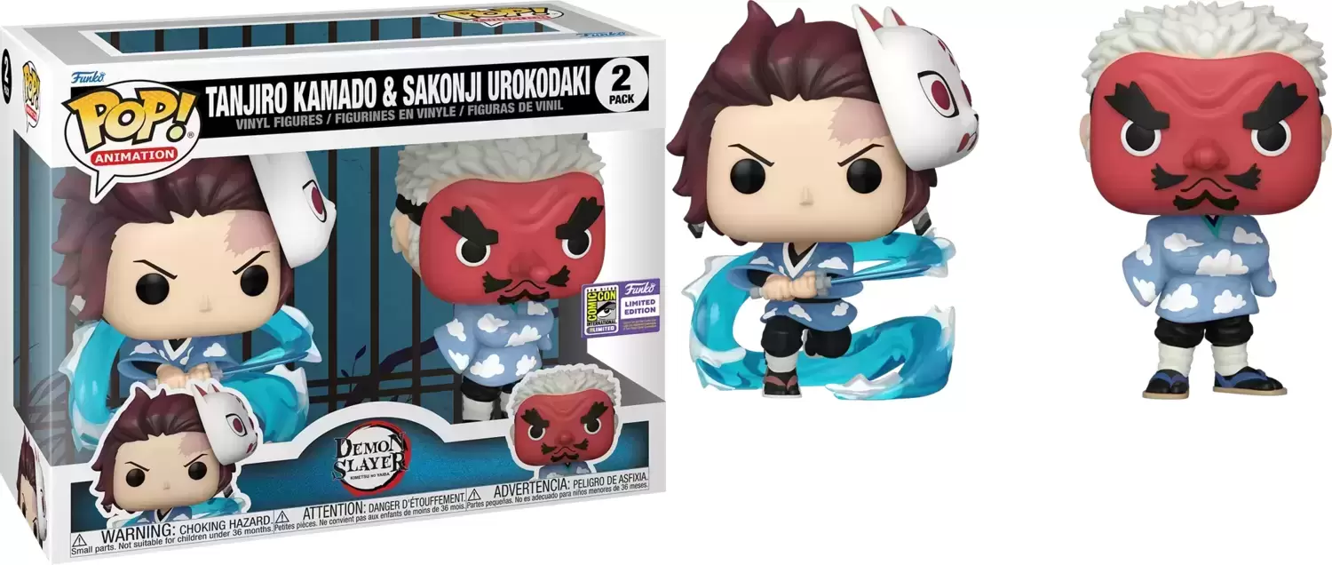 Funko Animation: Pop! Demon Slayer Collectors Set - Tanjiro Kamado, Inosuke Hashibira, Zenitsu Agatsuma, Nezuko Kamado, Muzan Kibutsuji