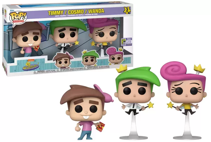 POP! Animation - Fairly Oddparents - Timmy, Cosmo & Wanda 3 Pack