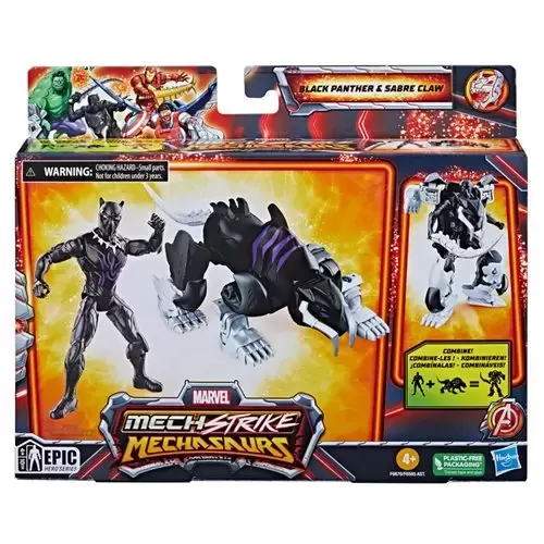 Marvel Mech Strike Mechasaurs - Black Panther with Sabre Claw