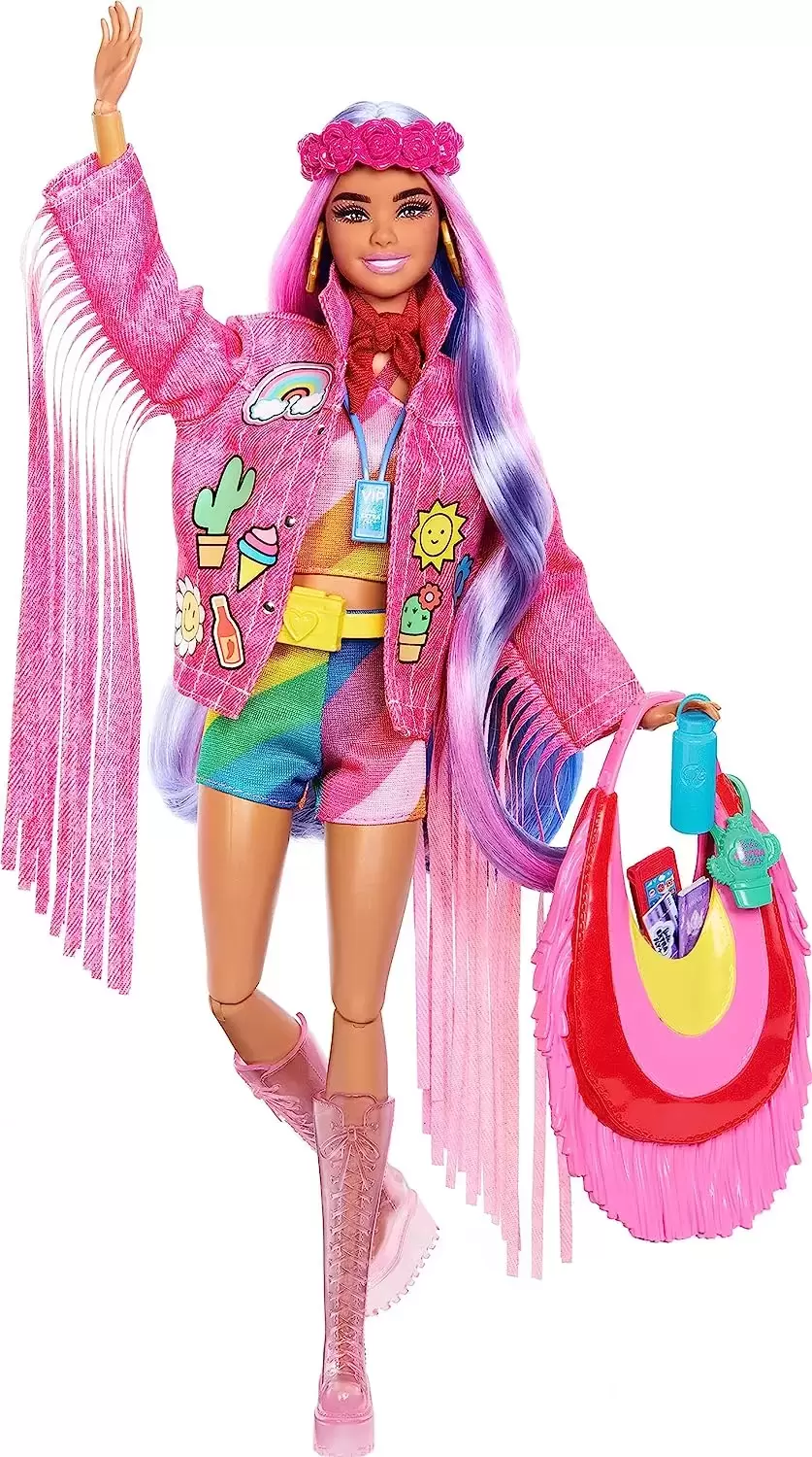 Barbie Extra Minis Travel Doll with Beach Fashion, Barbie Extra Fly Small  Doll, Tropical Outfit with Accessories