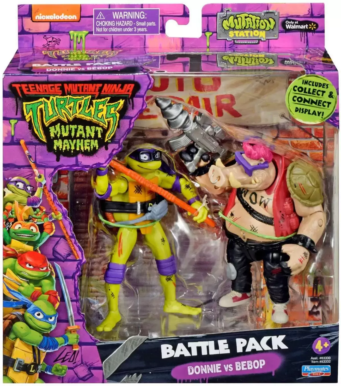 Teenage Mutant Ninja Turtles Mutant Mayhem - Battle Pack : Donnie vs Bebop