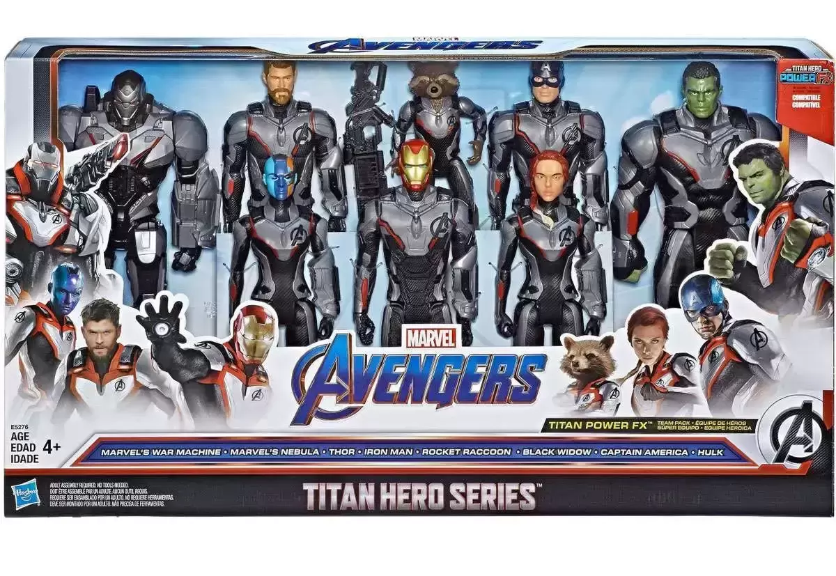 Titan Hero Series - Marvel Avengers Endgame Power FX Action Figure 8-Pack