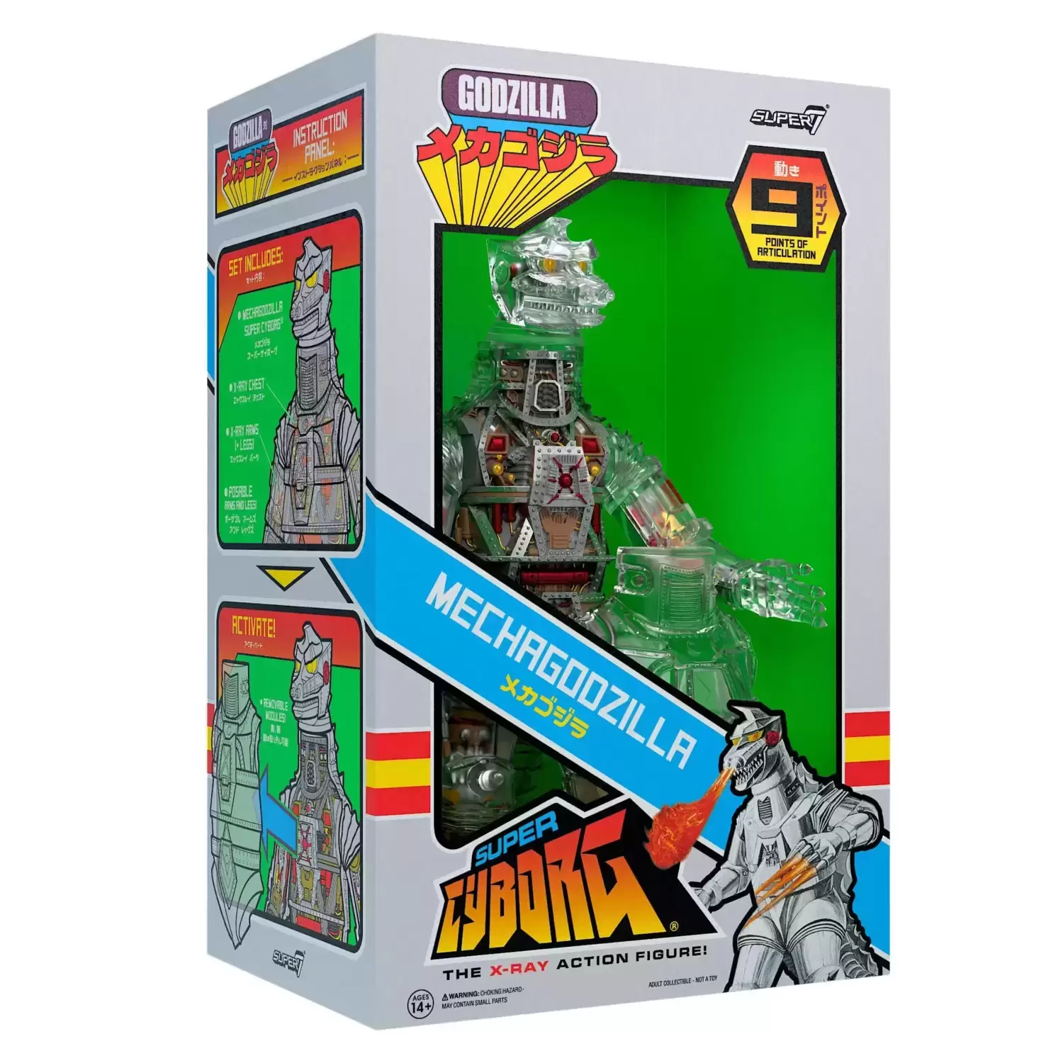 Super7 - Super Cyborgs - Godzilla - Mechagodzilla (Clear)