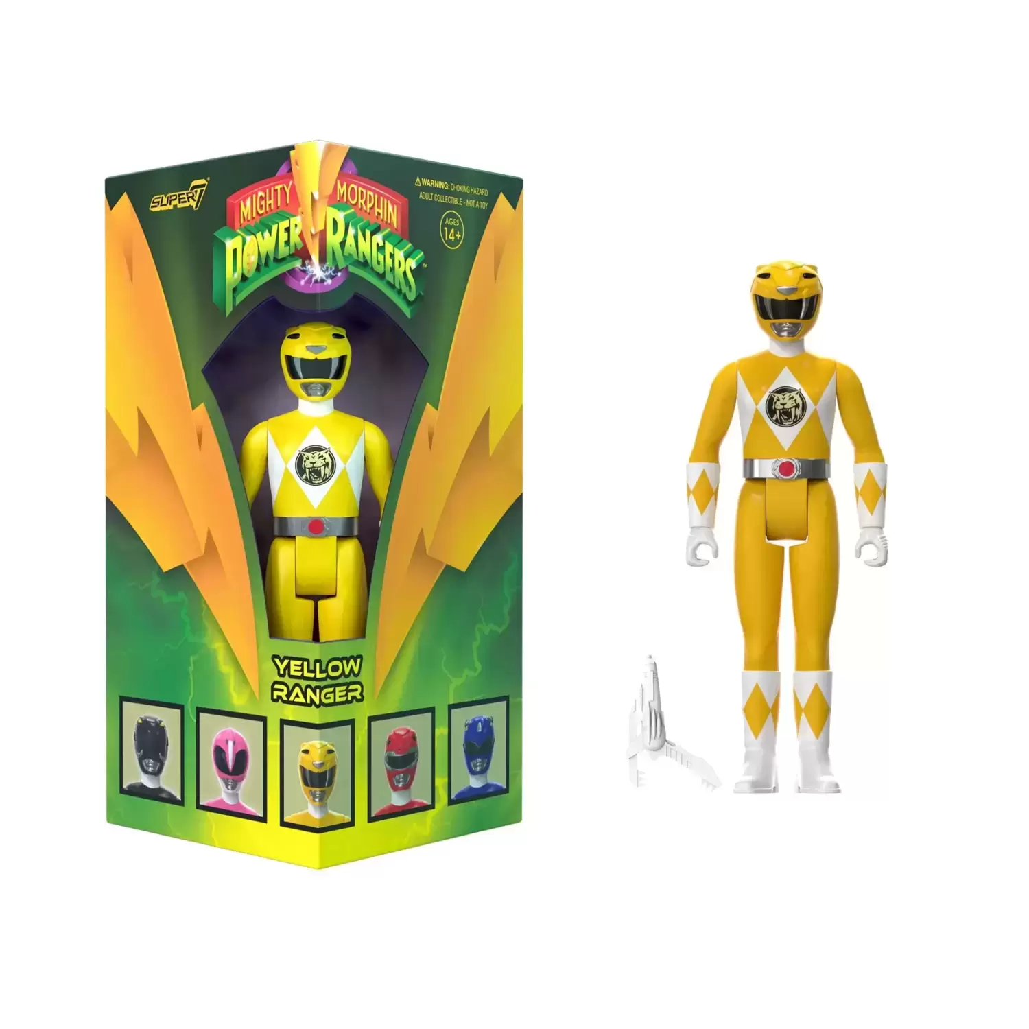 ReAction Figures - Power Rangers - Yellow Ranger Triangle Box (SDCC 2023)