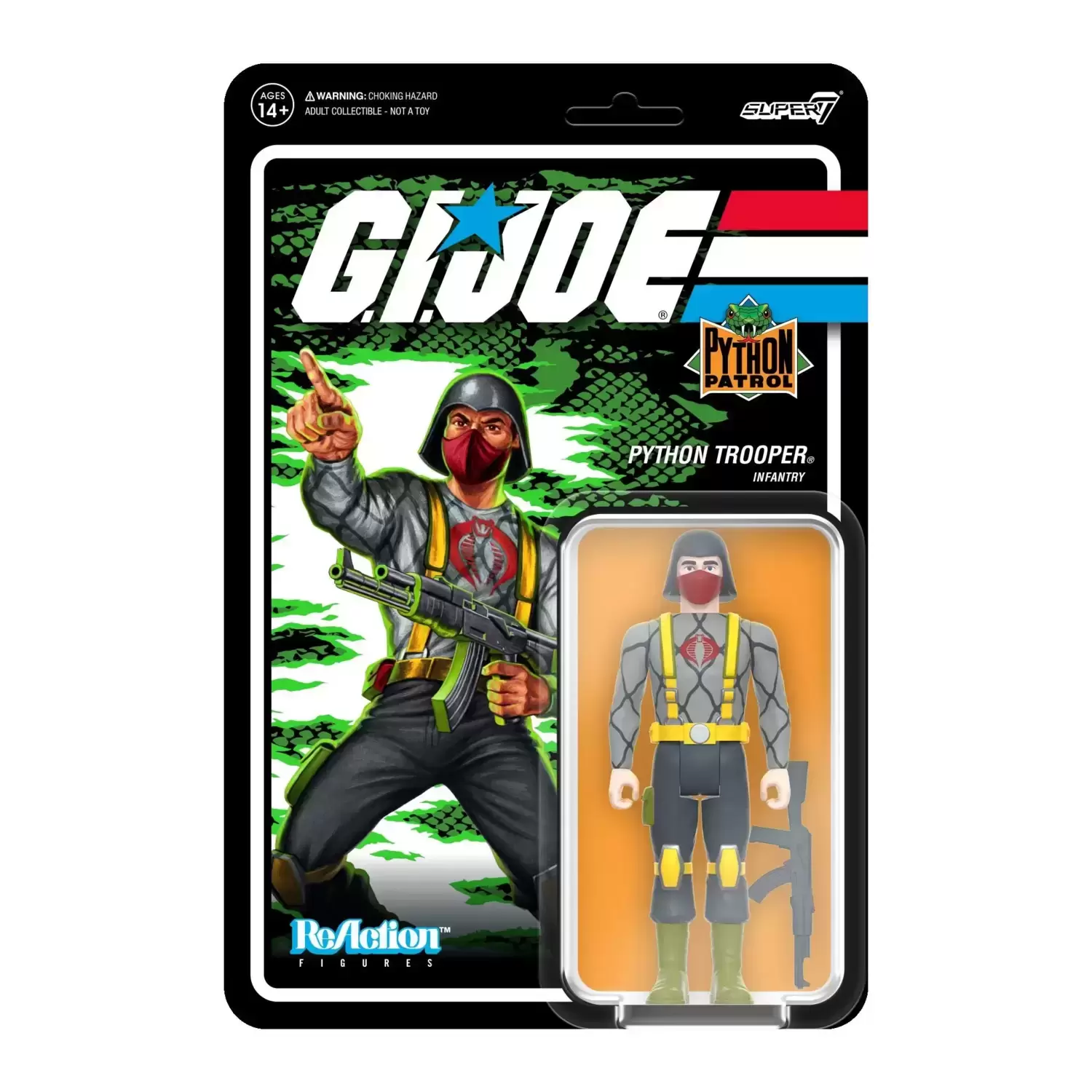 Super7 ReAction - G.I. Joe - Python Patrol Python Trooper (Pink)