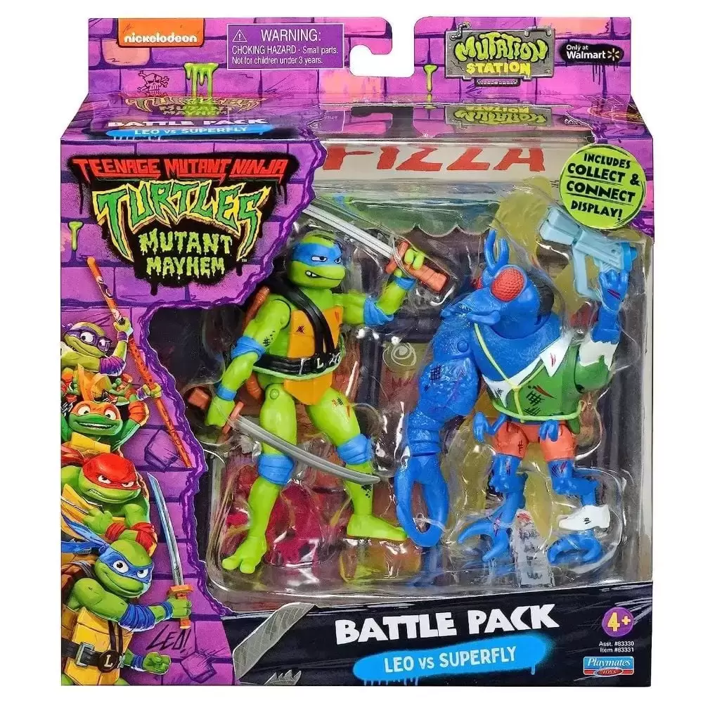 Battle Pack : Leo vs Superfly - Teenage Mutant Ninja Turtles Mutant Mayhem  action figure
