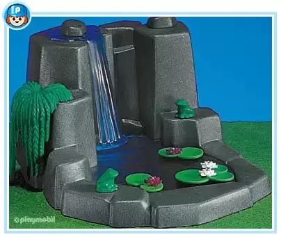 Accessoires & décorations Playmobil - Chute d\'eau rocher Gris clair