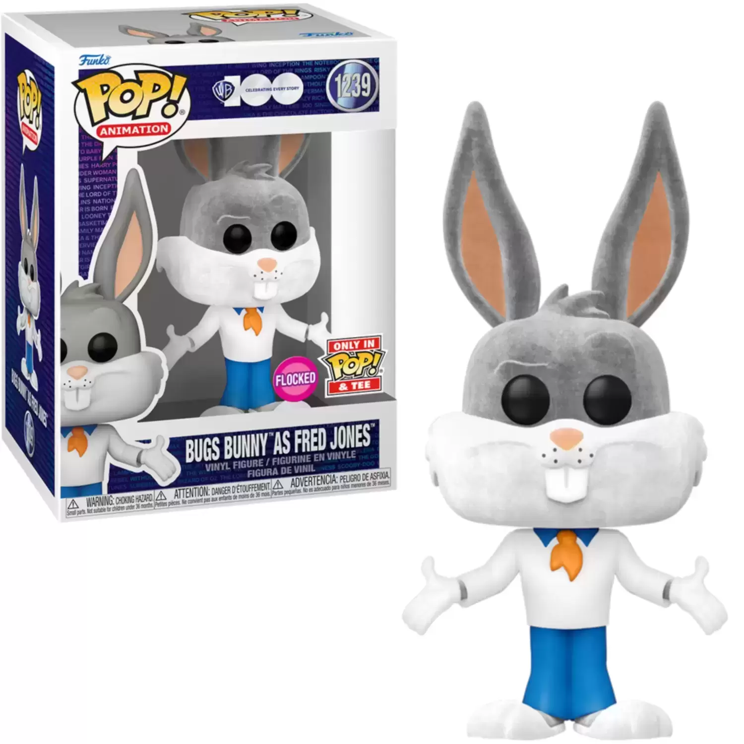 POP! Animation - Warner Bros - Bugs Bunny as Fred Jones Flocked