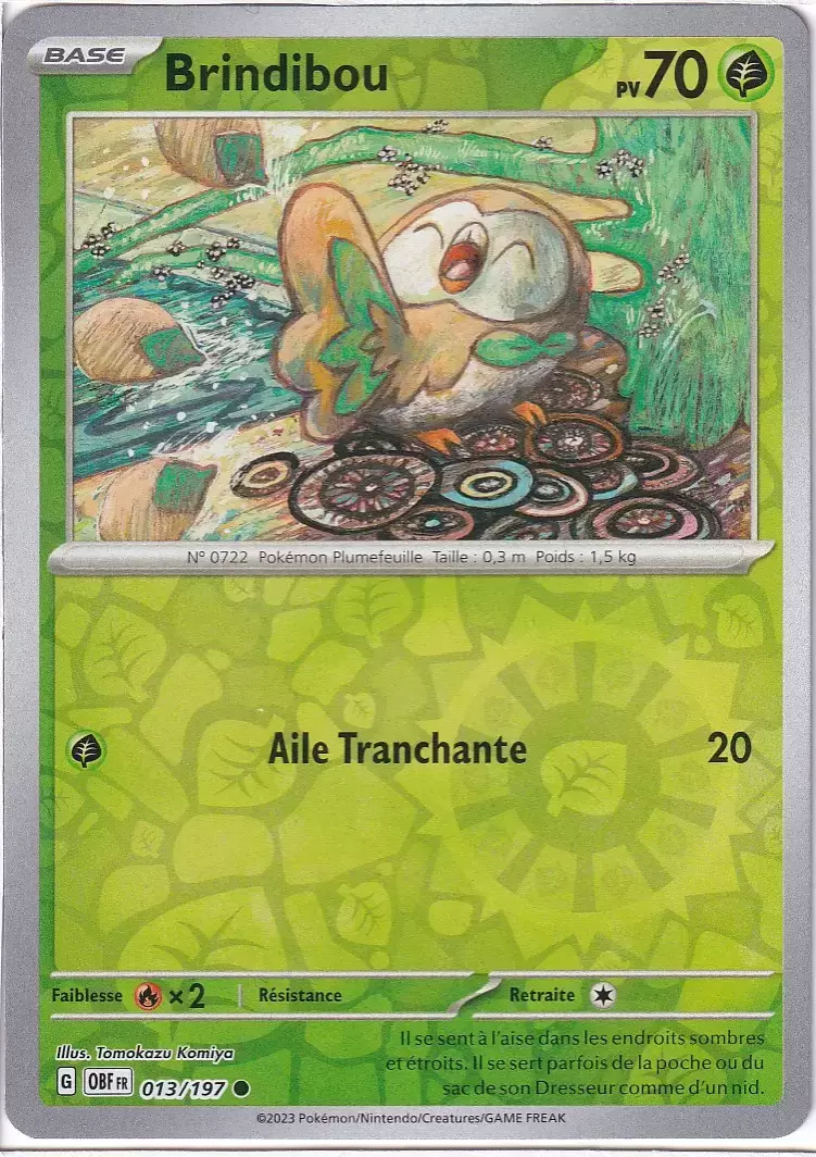 Flammes Obsidiennes - OBFFR - [COPY] Rowlet Reverse