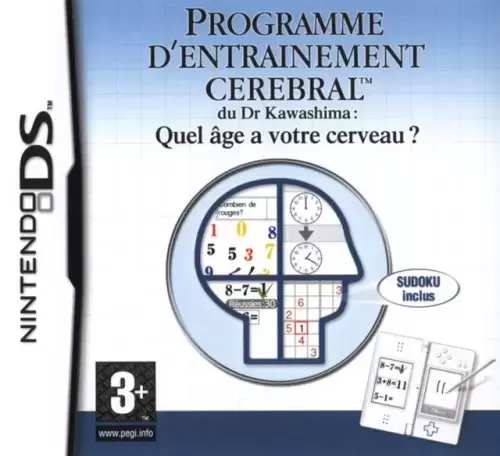 Jeux Nintendo DS - Brain Training - Programme d\'Entraînement Cérébral du Professeur Kawashima - Quel âge a votre cerveau ?