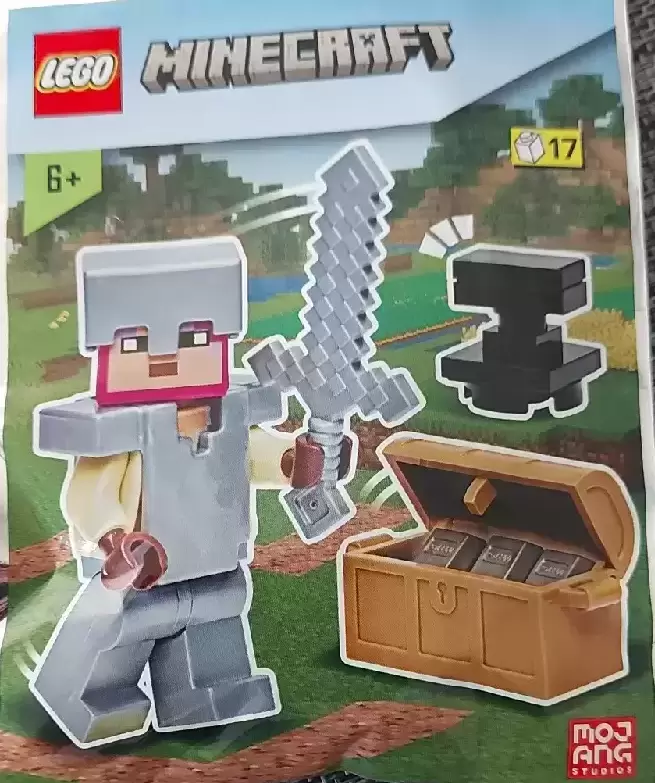 Lego Minecraft Minifigures - Knight with Chest and Anvil