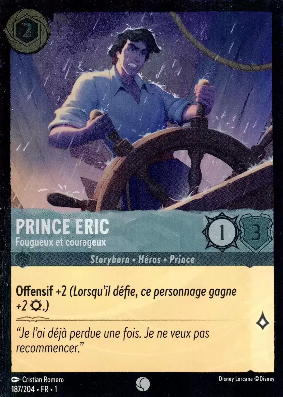 Premier chapitre - Prince Eric - Fougueux et courageux - Brillante