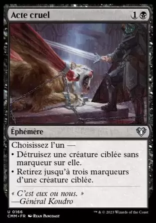 Commander MASTERS - Acte cruel