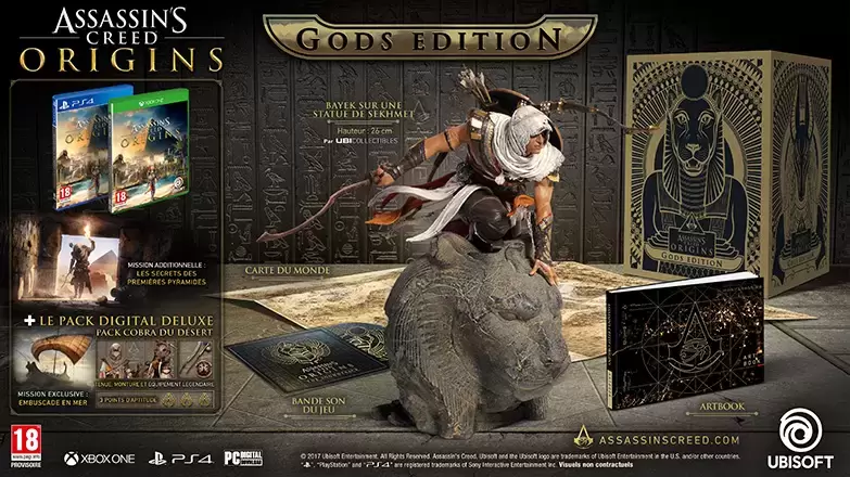 Jeux PS4 - Assassin creed origins gods éditions