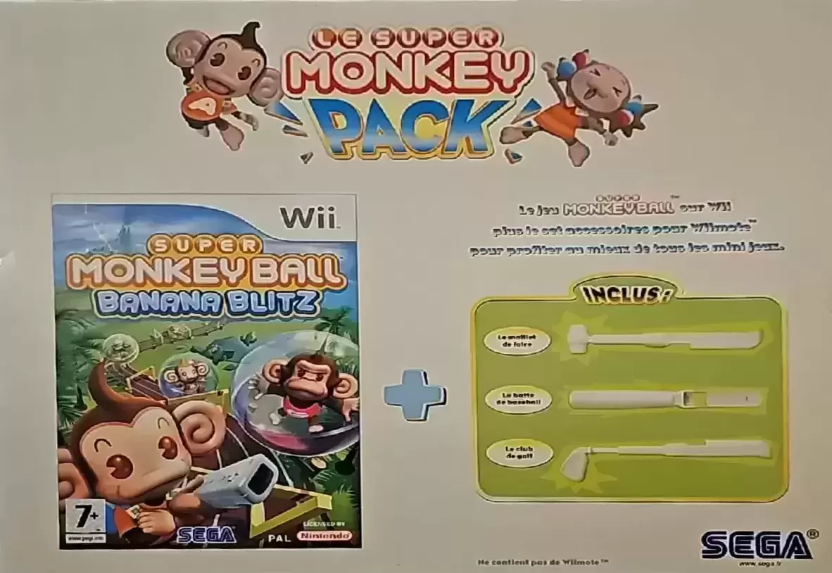 Nintendo Wii Games - Le super Monkey Pack : Super Monkey ball Banana Blitz