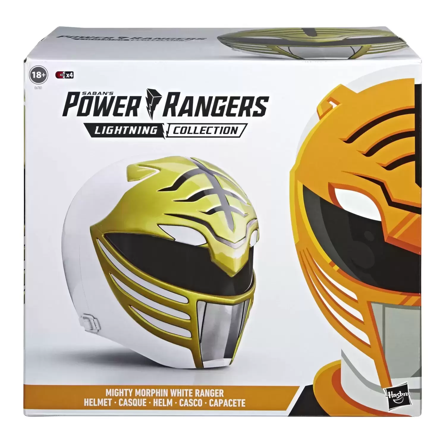 Power Rangers Hasbro - Lightning Collection - Mighty Morphin White Ranger Helmet